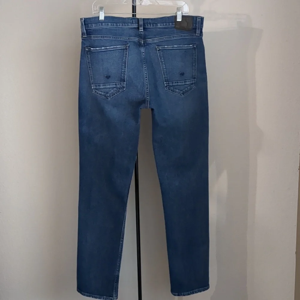 Hudson Blake Slim Straight Medium Wash Stretch Jean Sz 36
